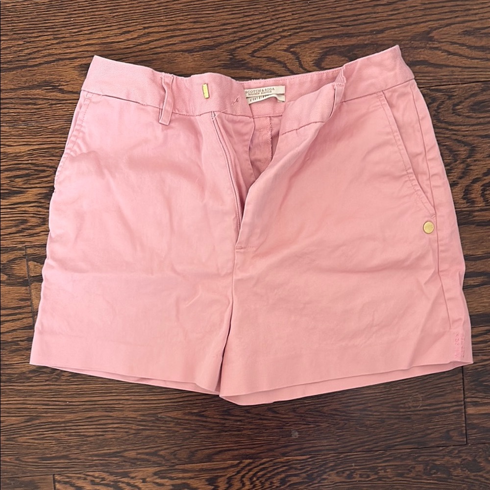 Scotch & Soda Pink Bermuda Shorts Lightweight Cotton